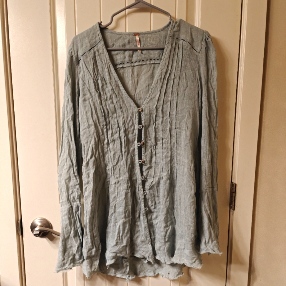 Free People Greta Gauze Top